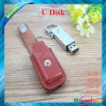 PU leather custom usb flash drive